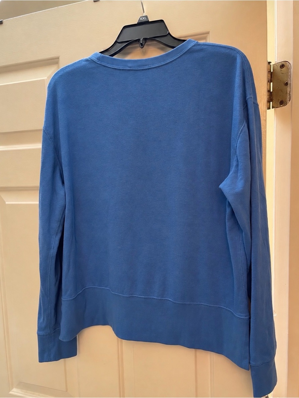 Ralph Lauren Women's Blue Crewneck Sweatshirt with POLO Embossed Chenille - Picture 3 of 7
